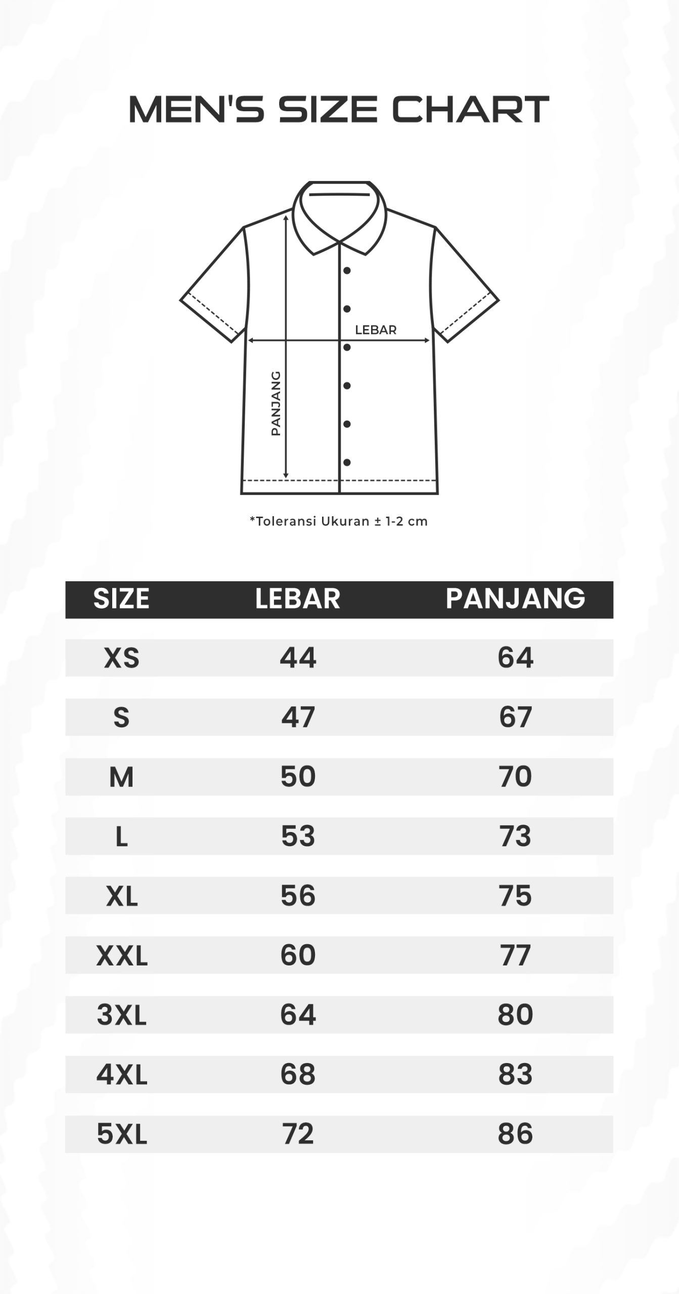 Men's Size Chart